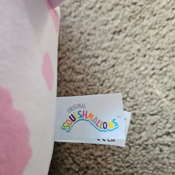 Squishmallows Pink and White Floppy-Eared Stuffed Animal - Picture 3 of 3